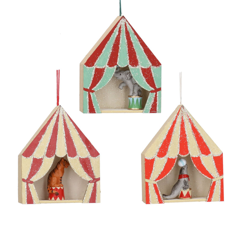 Wooden Circus Tent with Animal