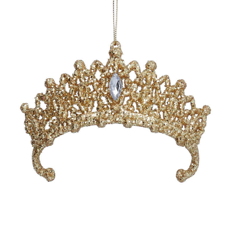 Gold Glitter Hanging Tiara Decoration