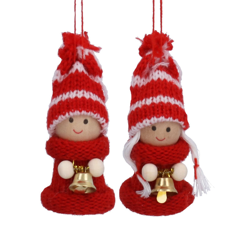 Wooden Hanging Scandi Girl Decoration
