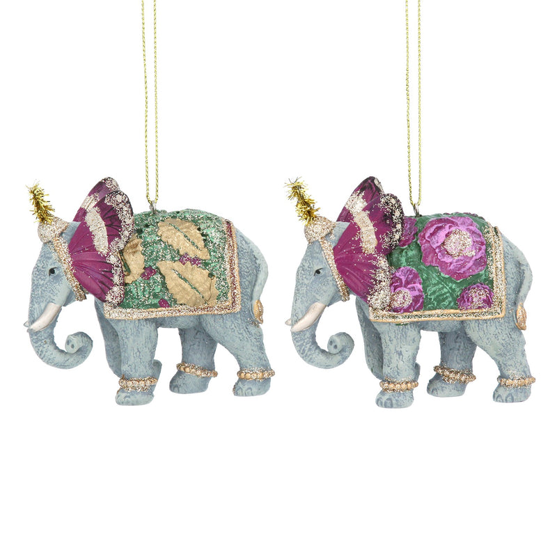 Resin Dec 7cm - Tropic Fantasy Elephant, 2as