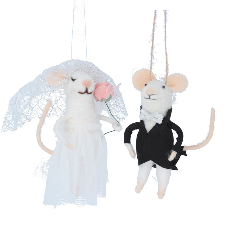Set of two Bride/Groom Mouse