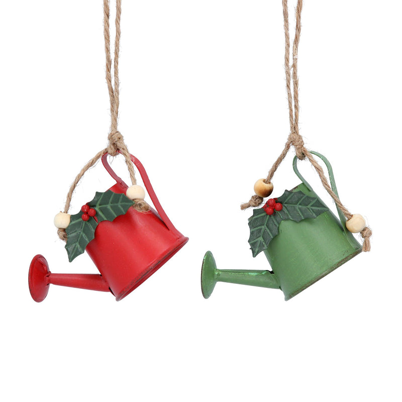Tin Hanging Watering Can Decoration