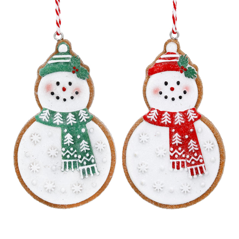 Resin Gingerbread Snowman Decoration