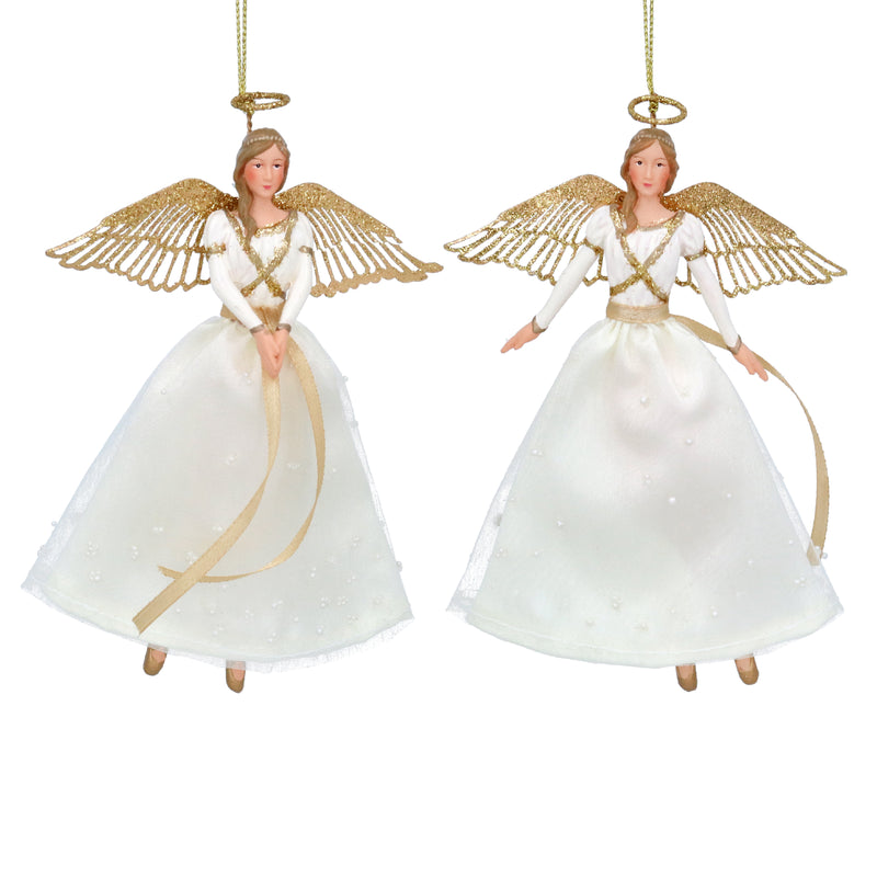 Cream and Gold Angel Decoration