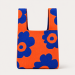 Bold Blooms Floral Knitted Reusable Market Bag-Tote Bag