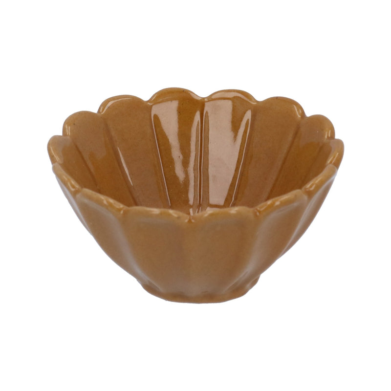Mustard Stoneware Fluted Mini Bowl