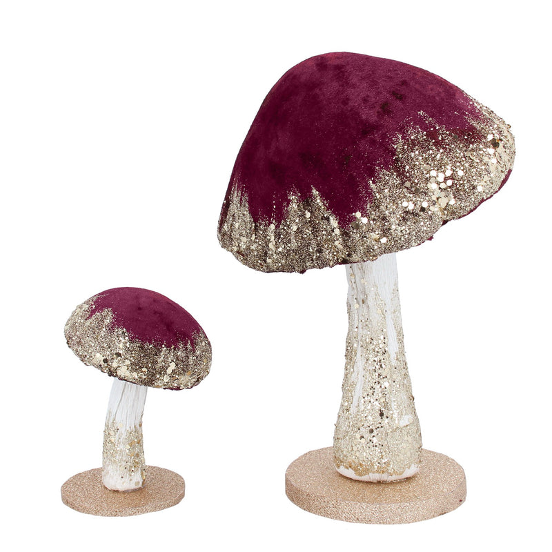 Burgundy Velvet Toadstools