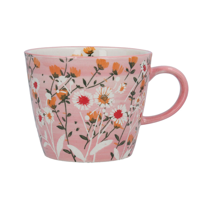 Stoneware Mug - Pink Wild Daisy