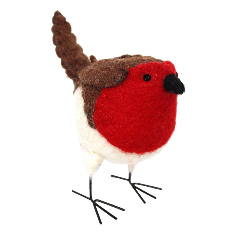 Small Felted Wool Mix Robin