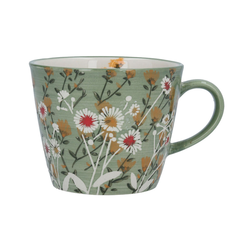 Stoneware Mug - Green Wild Daisy