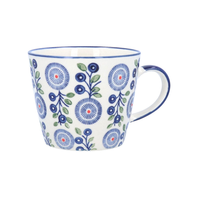 Stoneware Mug - Navy Bellis Daisy