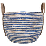 Blue Stripe Round Basket