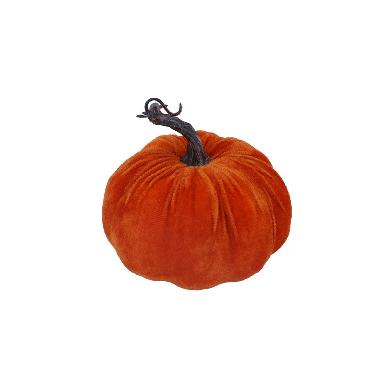 Small Orange Pumpkin Velvet Ornament