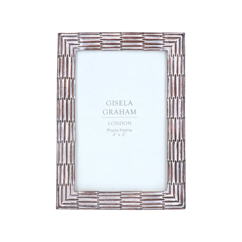 Brown White Wash Resin Picture Frame