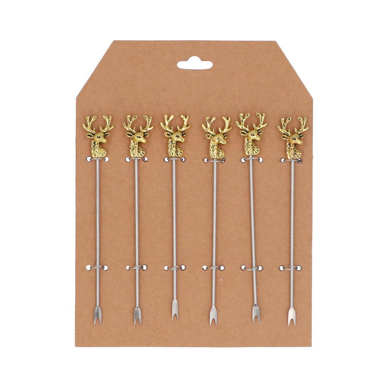 Gold Metal Stag Head Fork