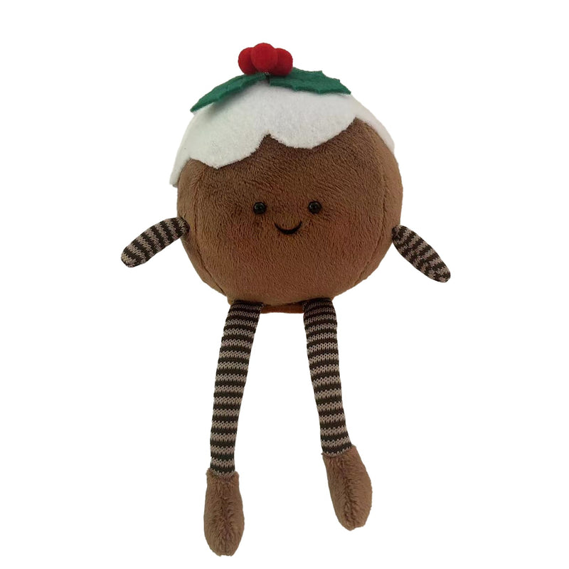 Fabric Christmas Pudding Man Shelf Sitter