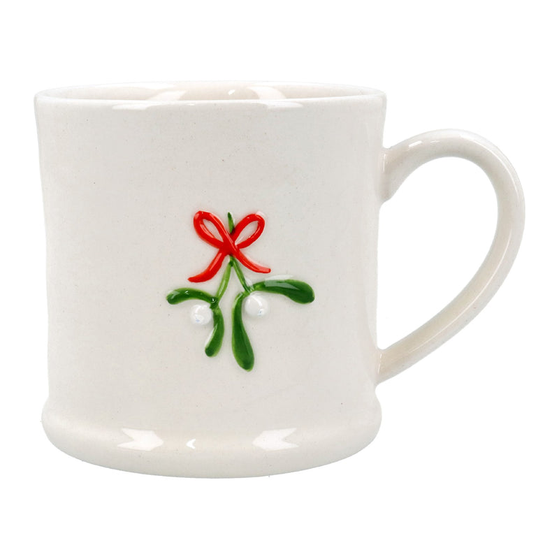 Mistletoe with Bow Stoneware Mini Mug
