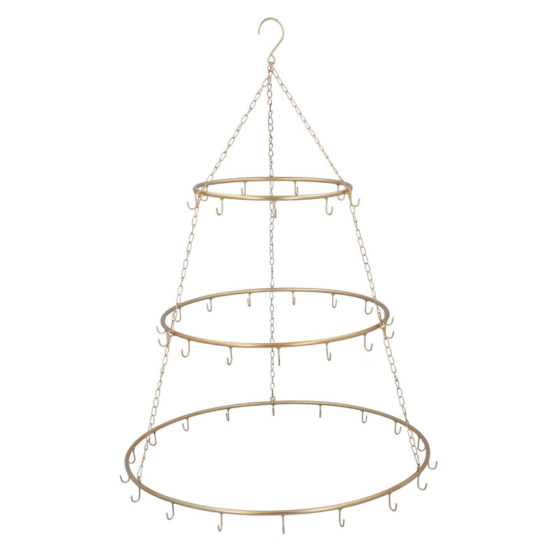 Gold Concentric Hoops Hanging Display