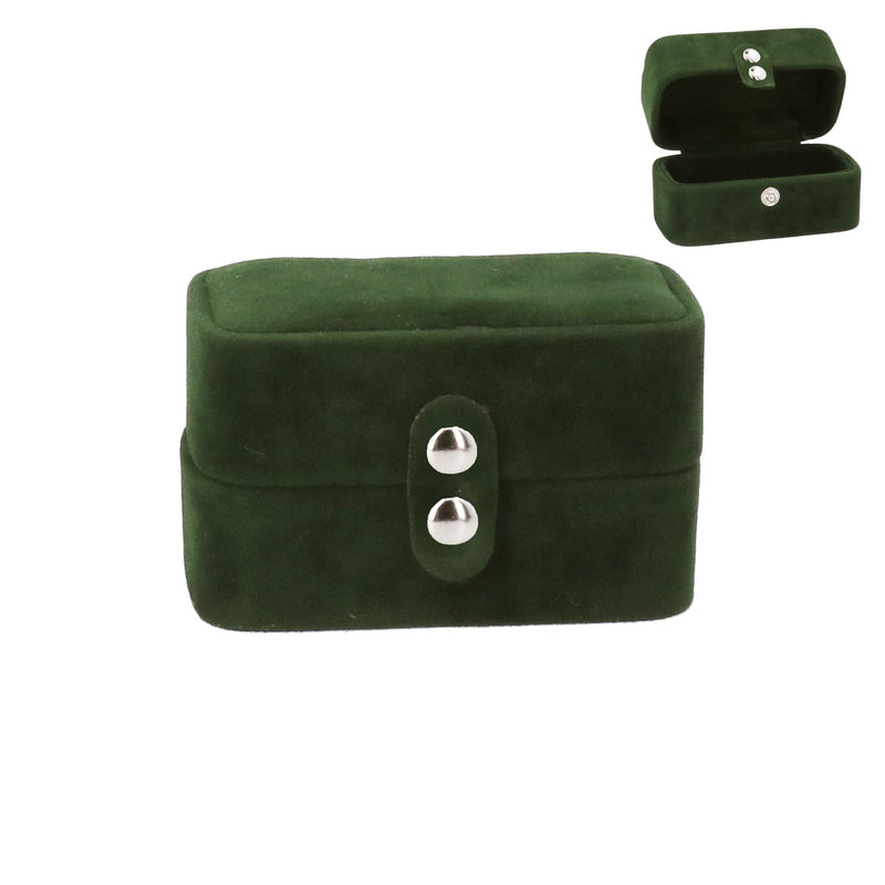 Mini GreenVelvet Jewellery Box