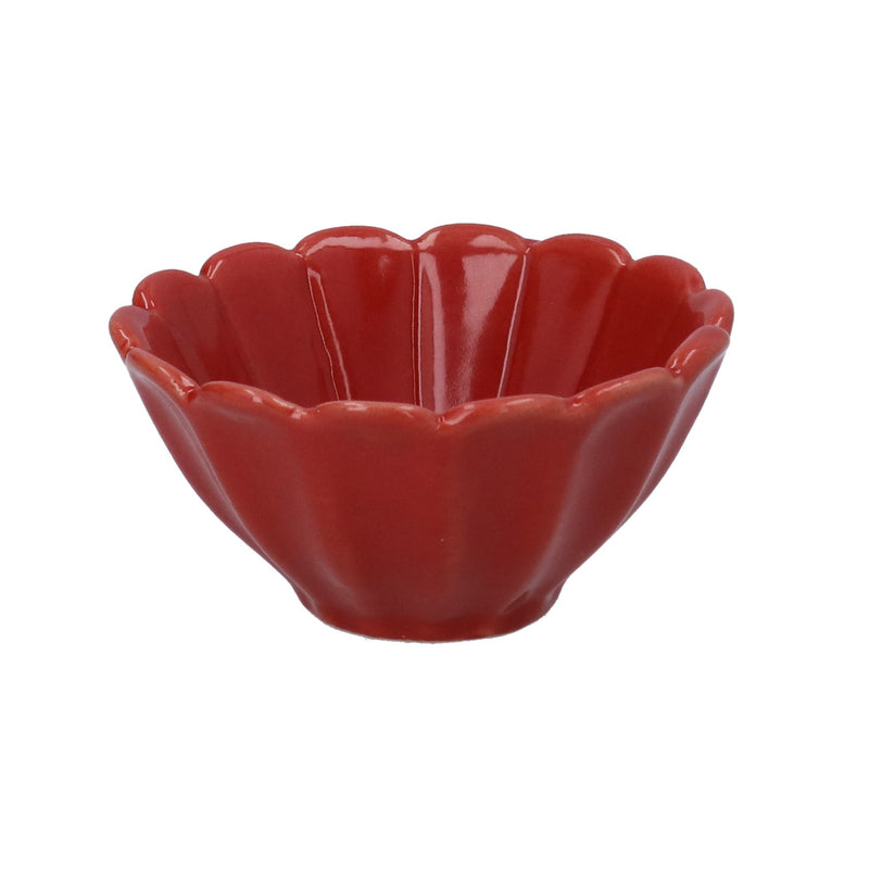 Burgundy Fluted Mini Stoneware Bowl