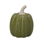 Green Woven Pumpkin Porcelain Ornament