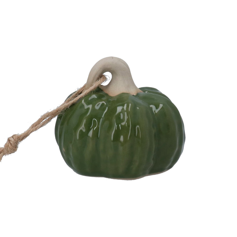 Green Pumpkin Porcelain Ornament