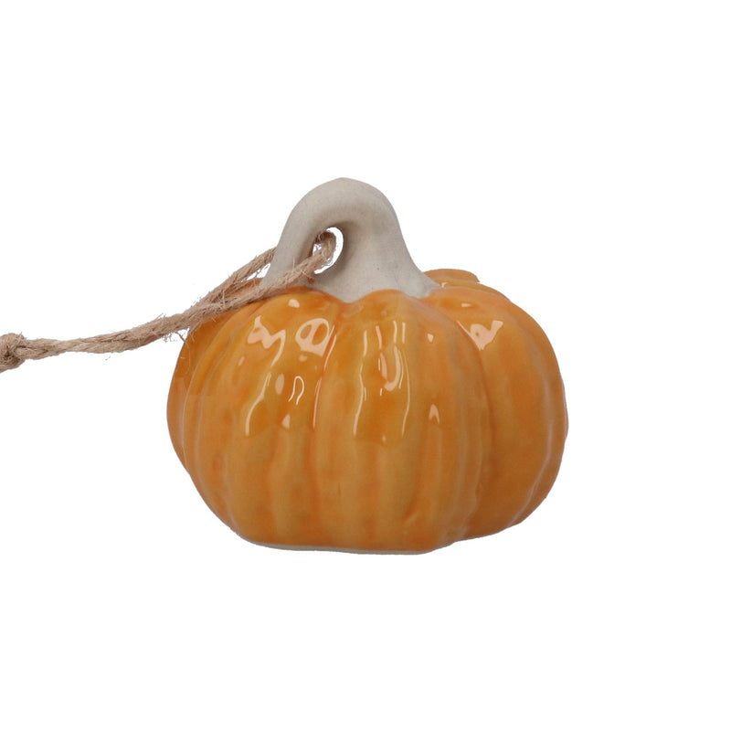 Orange Porcelain Pumpkin Decoration
