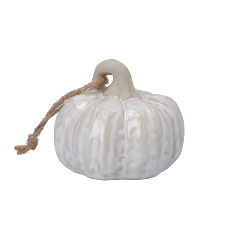 White Pumpkin Porcelain Ornament