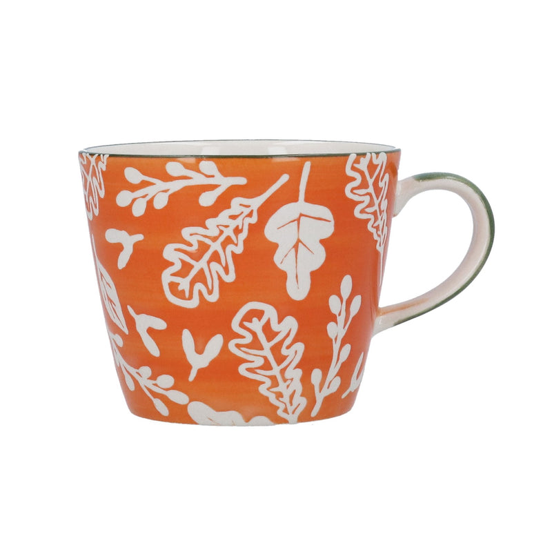 Orange Leaf Story Stoneware Mug
