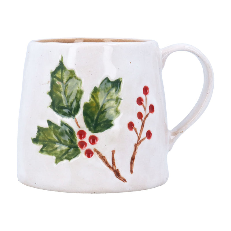 Holly & Berries Stoneware Mug