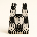 Chessboard Bunny - Knitted bag