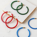 Paulina Resin Statement Hoop Earrings