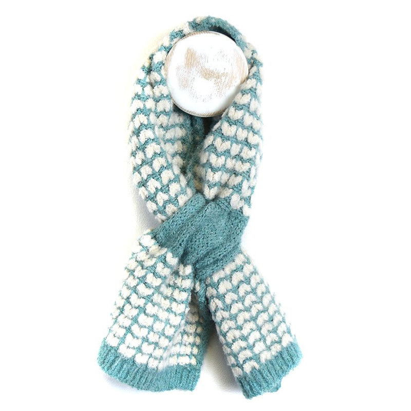 Heart Knit Pull Through Scarf