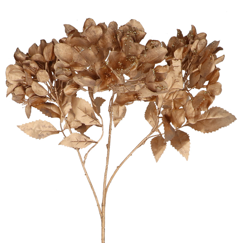 Matt Sparkling Gold Hydrangea Spray