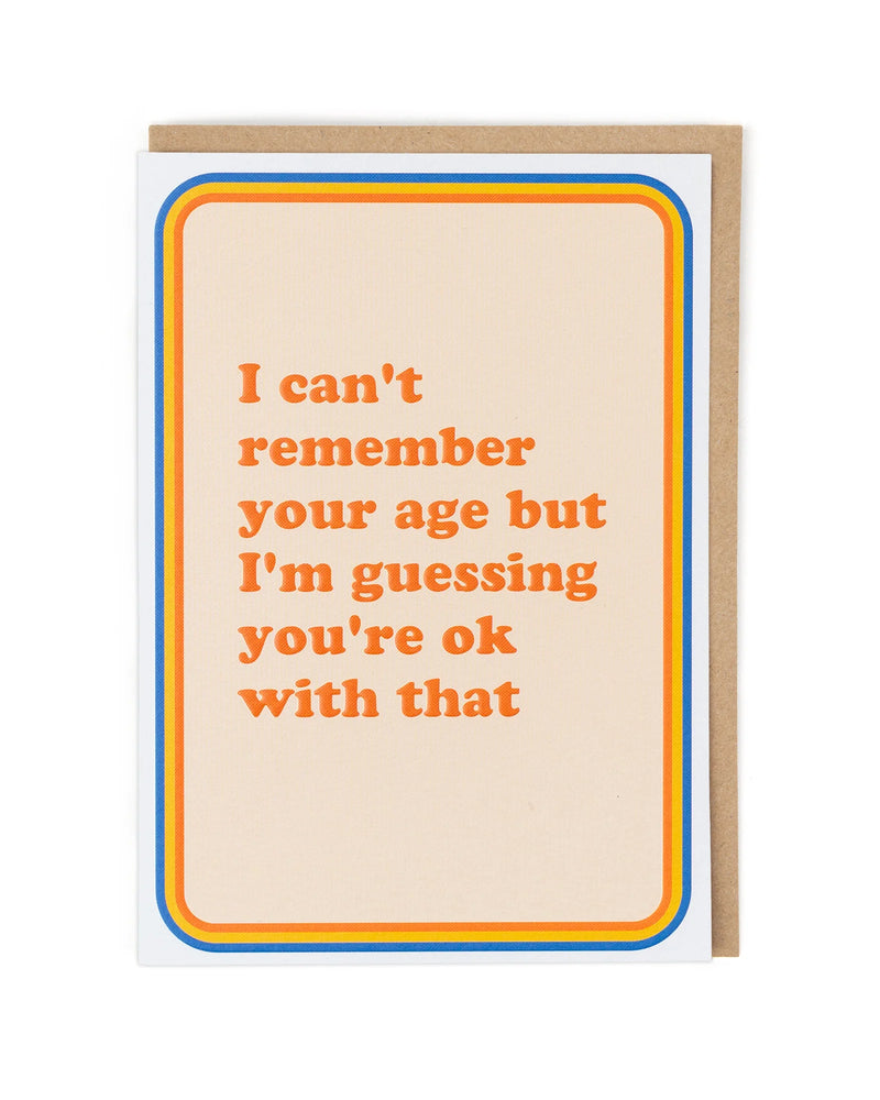 Cath Tate I Can't Remember Your Age Card