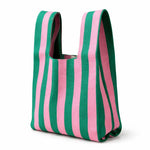 Candy Stripe Knitted Reusable Market Bag-Tote Bag-Giftable