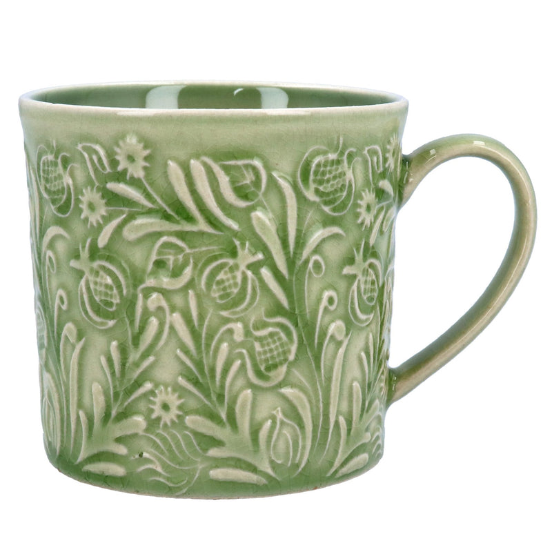 Country Flowers Green Mini Mug