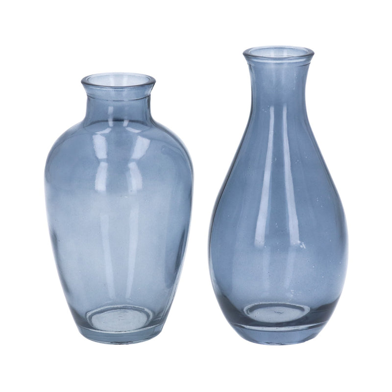 Blue Tapered Bud Vase