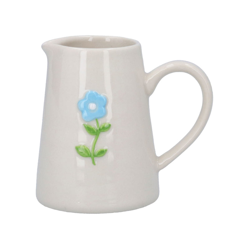 Stoneware Mini  Blue Flower Jug