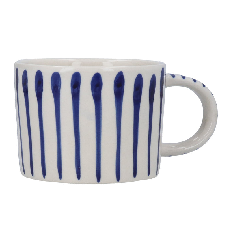 Stoneware Blue Stripe Mug