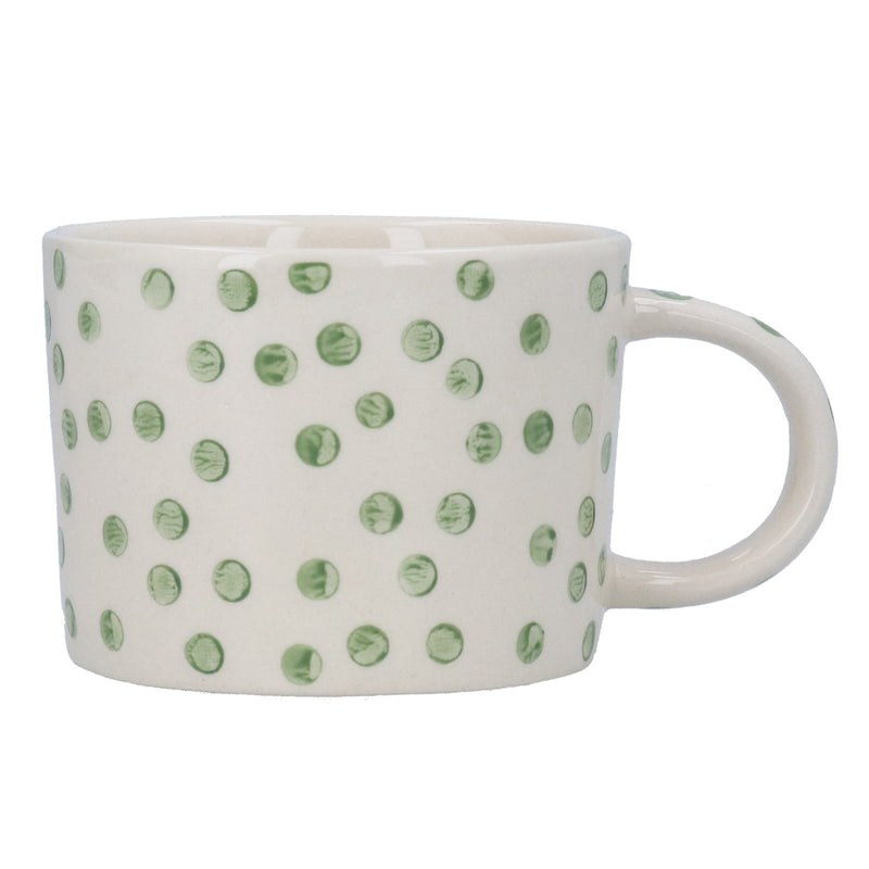 Stoneware Green Dots Mug
