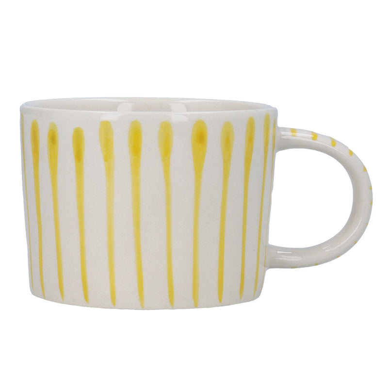 Stoneware Yellow Stripe Mug