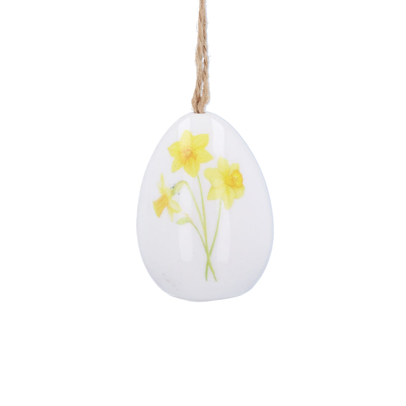Ceramic Daffodil Egg Decoration