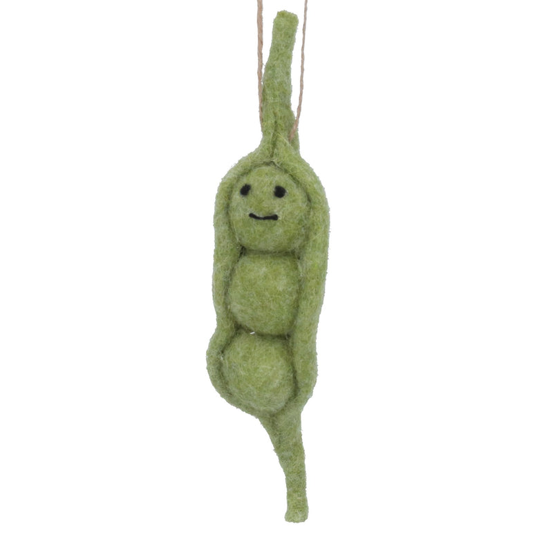 Mixed Wool  Peapod Hanging Decoration