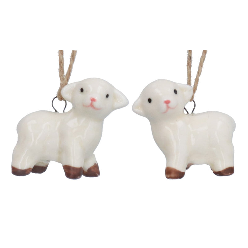 Ceramic Mini Lamb Hanging Decoration