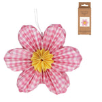 Paper Hanging Gingham Flower Decoration