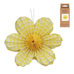 Paper Hanging Gingham Flower Decoration