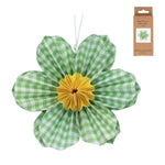 Paper Hanging Gingham Flower Decoration