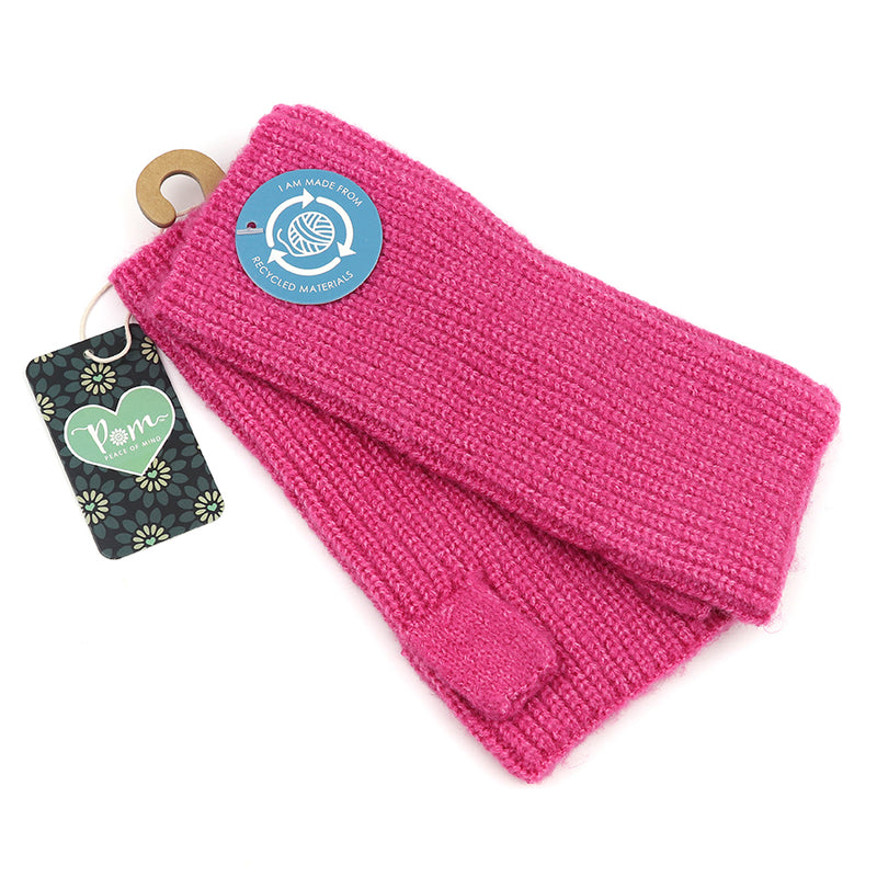 Yarn Rib Knitted Wristwarmers