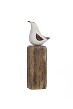 Bird on Driftwood block